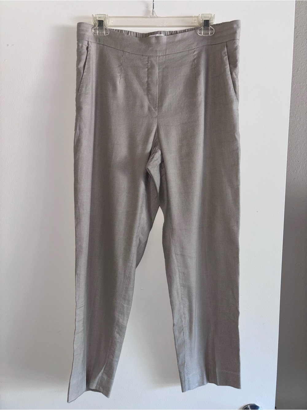 Babaton Aritzia Tan Linen Ankle Trouser Pant Sz 10